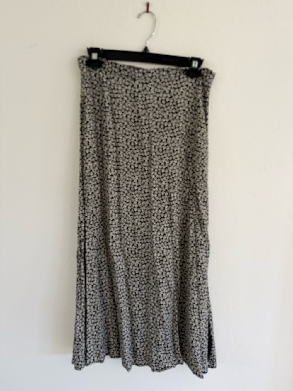 Reformation Black and White Floral Maxi Skirt